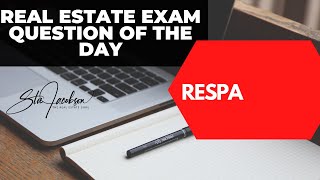 Daily real estate exam practice question  RESPA [upl. by Anividul]