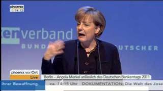 Rede Angela Merkel vor dem Deutschen Bankentag  34 [upl. by Wootten346]