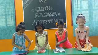 PallikaranaiKg2OctoberHD  Cloth folding Activity [upl. by Zigmund]