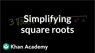 Simplifying square roots  Exponent expressions and equations  Algebra I  Khan Academy [upl. by Colline60]