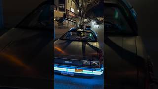 Delorean Time Machine replica parked on street deloreantimemachine backtothefuture shorts [upl. by Austine]