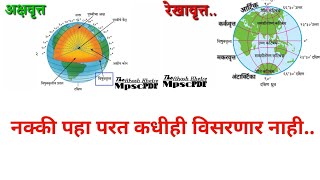 Latitude and longitude रेखावृत्त आणि अक्षवृत्त NCERT मराठीAkash Khetre [upl. by Delanos]