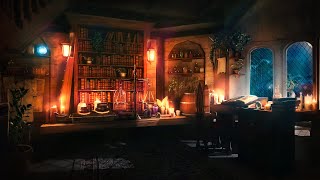 Apothecary Ambience  Potion Sounds and Soothing Rain Indoors [upl. by Chud477]