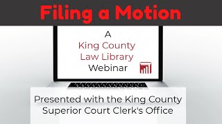 Webinar  How to Submit Civil and Family Law Motions [upl. by Emmalynne748]