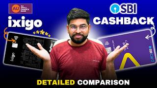 Ixigo AU Vs SBI Cashback Credit Card  Best Credit Card for Travelling in India 🤗 [upl. by Scot]