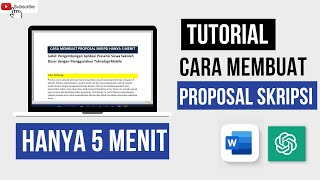 Cara Membuat Proposal SKRIPSI Hanya Dengan 5 Menit [upl. by Strickman]