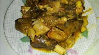 Goat Leg Fry  How To Make Boiled Leg Fry Recipe In Kannada Easy Goat Leg Fry [upl. by Torras]