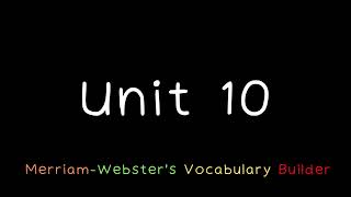 MerriamWebsters Vocabulary Builder audiobook  unit 10 [upl. by Hakilam]