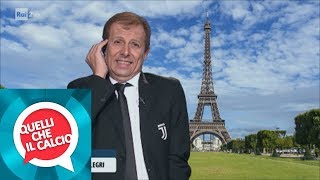 Massimiliano Allegri Pantani in collegamento da Parigi  Quelli che il calcio 19052019 [upl. by Semadar]