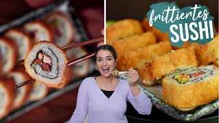 Die liebt jeder 🤤 Crispy Sushi ganz einfach selber machen  frittiertes Sushi  Inside Out Rolls [upl. by Airbas450]