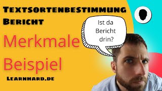 Textsortenbestimmung Bericht mit Beispiel  für deinen TGA [upl. by Acyre]