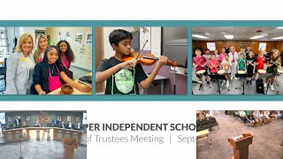 Prosper ISD School Board Meeting September 18 2023 [upl. by Jard]