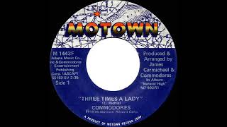 1978 HITS ARCHIVE Three Times A Lady  Commodores a 1 recordstereo 45 single version [upl. by Suelo]