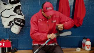 How To Tape Your Hockey Stick 5 Steps [upl. by Lebasy]