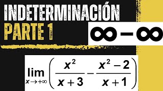 Indeterminación INFINITO menos INFINITO ∞∞ Parte 1 Límites [upl. by Chong]