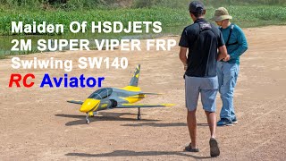 Maiden of HSDJETS 2M SUPER VIPER FRP Turbine Triangular with Swiwin SW140B [upl. by Bernetta]