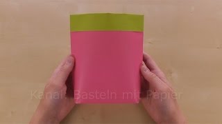 Papiertüten basteln mit Kindern  Leichte DIY Bastelideen mit Papier falten  Einfach [upl. by Turmel]