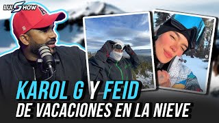 KAROL G Y FEID DISFRUTANDO DE UNAS VACACIONES EN LA NIEVE [upl. by Ariem]