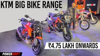 KTM HighPerformance Motorcycle Range Launched at ₹475 Lakh in India  PowerDrift QuickEase [upl. by Yvi377]