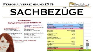 Abrechnung von Sachbezügen in der Personalverrechnung 2019 [upl. by Buzz]