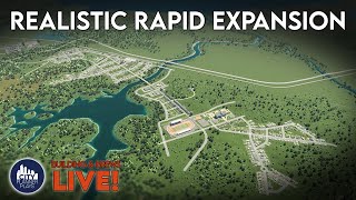 How to Rapidly Expand a City Realistically in Cities Skylines 2 LIVE  Building and Brews [upl. by Shuma248]