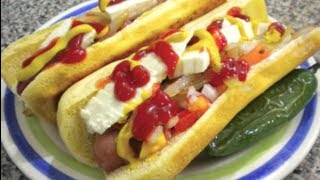 HOT DOGS con tocino  Vicky Receta Facil [upl. by Wolliw]