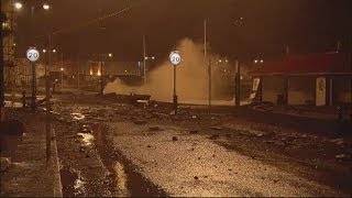 Storm leaves concrete slabs scattered across Aberystwyth sea front [upl. by Rothenberg741]