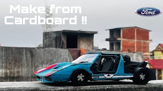 I made Ford gt40  mk2  model  How to make Ford gt40 mkII from cardboard [upl. by Sitruc]