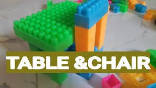 How to Build Lego Chair amp Table  Building Blocks  Lego Fun with Bricks Ideas [upl. by Moncear]