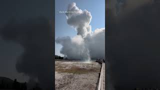 Tourists run for safety after surprise eruption in Yellowstone [upl. by Meekar]