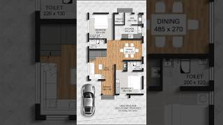 990 square feet HOUSE PLAN AND 3D ELEVATION shorts shortfeed house 3delevation housedesign [upl. by Hsekin]