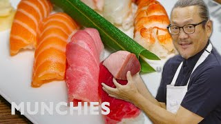 Iron Chef Morimoto on How To Prepare Fish for Sushi [upl. by Yssej]