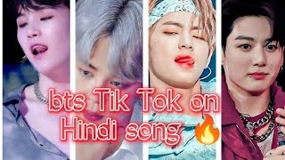 BTS Hindi song mix TikTok 🔥💯insta reels video 🔥💯bts subscribe viral [upl. by Nevanod]