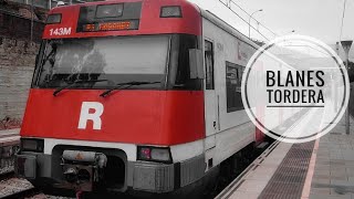 TRAYECTO Blanes  Tordera Tren S447 RODALIES RENFE R1 [upl. by Allerim]