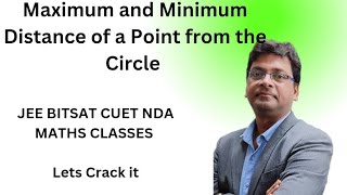 Circle Maximum and Minimum Distance of a point from the Circle jeemaths maths cbsemaths [upl. by Yarod]