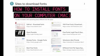 How to install fonts on your computer mac [upl. by Mohr]