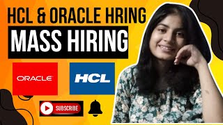 Latest off campus hiring  HCL amp ORACLE Hiring  02 Year of experience  Dont Miss it ❤ [upl. by Mcmaster]