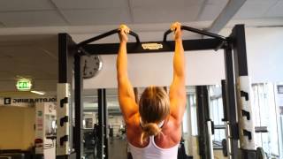 IFBB athlete Modesta Halby pullups workout [upl. by Monahan]