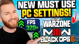 HUGE UPDATES New Best PC Settings For Warzone MW3 amp BO6 Graphics Windows NVIDIA [upl. by Jarlath]