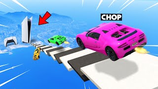 GTA 5 PS5 MEGA RAMP CHALLENGE WITH CHOP AND FROSTY [upl. by Lamrouex491]