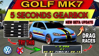 GOLF MK7 5 SECONDS BEST GEARBOX SETTINGS AFTER UPDATE IN CAR PARKING MULTIPLAYER [upl. by Ettenay]