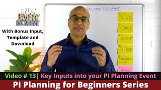 6 Key Inputs to your PI Planning Event  PI Planning for Beginners 13 [upl. by Debora332]