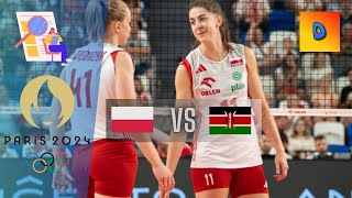 Siatkówka Kobiet Polska vs Kenia 30 Igrzyska Olimpijskie Paryż 2024 [upl. by Acissey]