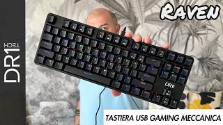 DR1TECH RAVEN  La Migliore Tastiera USB Gaming Meccanica [upl. by Olivann40]