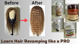 How to make your old wigs look New Revamp your wigs How to Pro Mix Conditioner [upl. by Anoiuq]