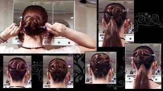 5 Ways to do a Chinese bun  long hair updo with hair stick [upl. by Fuhrman]