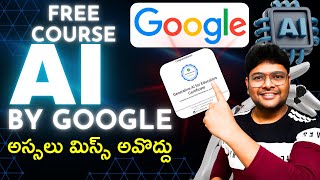 🔥Best Free AI Course for Beginners By Google  Free Google Certificate  Free Online AI Course  Job [upl. by Eixor]