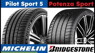 Michelin Pilot Sport 5 vs Bridgestone Potenza Sport [upl. by Opaline]