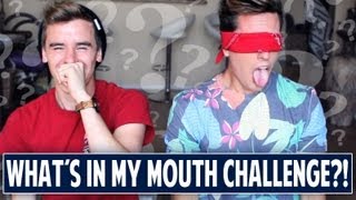 WHATS IN MY MOUTH CHALLENGE w Sawyer Hartman [upl. by Meuse]