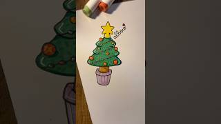 Disegniamo l’albero di Natale 🎄♥️ disegno art drawing tutorial natale doodle coloring arte [upl. by Ilarrold]